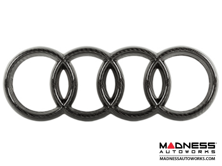Audi Grille Emblem by Feroce 11.25" (286mm) Carbon Fiber MADNESS